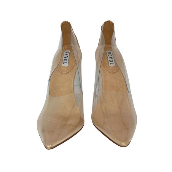 Glass Doll Transparent Clear Pointed Toe Stiletto High Heel Pumps women size 8 - Picture 3 of 8